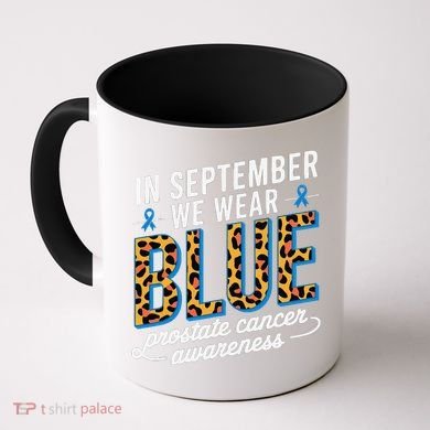 Boho Leopard September Wear Blue Prostate Cancer Awareness Coffee Mug