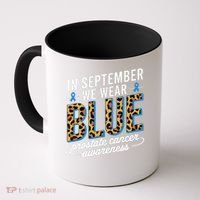 Boho Leopard September Wear Blue Prostate Cancer Awareness Coffee Mug thumb 0