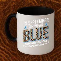 Boho Leopard September Wear Blue Prostate Cancer Awareness Coffee Mug thumb 2