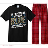 Boho Leopard September Wear Blue Prostate Cancer Awareness Pajama Set thumb 0