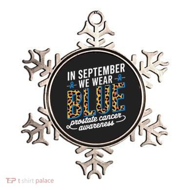 Boho Leopard September Wear Blue Prostate Cancer Awareness Ornament