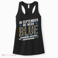 Boho Leopard September Wear Blue Prostate Cancer Awareness Women's Tank Top thumb 0