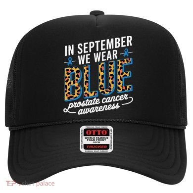 Boho Leopard September Wear Blue Prostate Cancer Awareness Hat