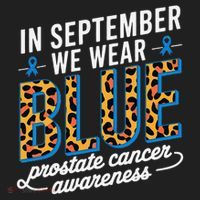 Boho Leopard September Wear Blue Prostate Cancer Awareness Hat thumb 2