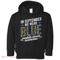 Boho Leopard September Wear Blue Prostate Cancer Awareness Toddler Hoodie thumb 0