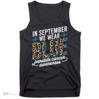 Boho Leopard September Wear Blue Prostate Cancer Awareness Tank Top thumb 0
