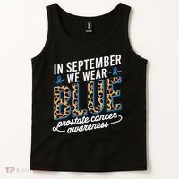 Boho Leopard September Wear Blue Prostate Cancer Awareness Tank Top thumb 2