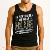 Boho Leopard September Wear Blue Prostate Cancer Awareness Tank Top thumb 3