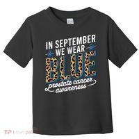 Boho Leopard September Wear Blue Prostate Cancer Awareness Toddler T-Shirt thumb 0