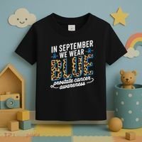 Boho Leopard September Wear Blue Prostate Cancer Awareness Toddler T-Shirt thumb 3