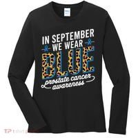 Boho Leopard September Wear Blue Prostate Cancer Awareness Women's Long Sleeve Shirt thumb 0