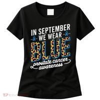Boho Leopard September Wear Blue Prostate Cancer Awareness Women's T-Shirt thumb 0