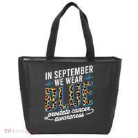 Boho Leopard September Wear Blue Prostate Cancer Awareness Tote Bag thumb 0