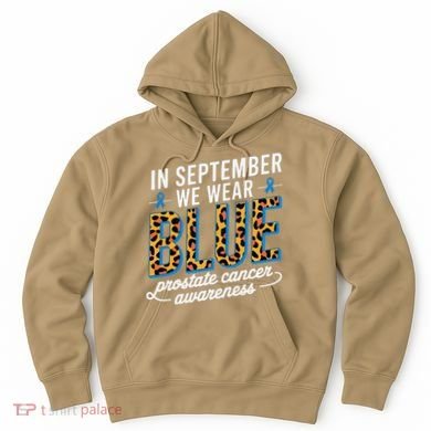 Boho Leopard September Wear Blue Prostate Cancer Awareness Hoodie