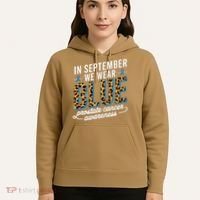 Boho Leopard September Wear Blue Prostate Cancer Awareness Hoodie thumb 5