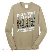 Boho Leopard September Wear Blue Prostate Cancer Awareness Long Sleeve Shirt thumb 0