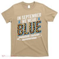 Boho Leopard September Wear Blue Prostate Cancer Awareness T-Shirt thumb 0