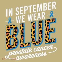Boho Leopard September Wear Blue Prostate Cancer Awareness T-Shirt thumb 7