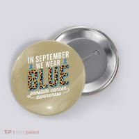 Boho Leopard September Wear Blue Prostate Cancer Awareness Button thumb 0