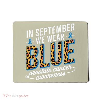 Boho Leopard September Wear Blue Prostate Cancer Awareness Mousepad