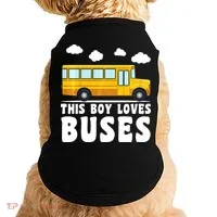 Bus Lover School Bus Funny Doggie Tank thumb 0