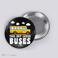 Bus Lover School Bus Funny Button thumb 0