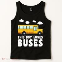 Bus Lover School Bus Funny Tank Top thumb 2
