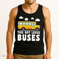 Bus Lover School Bus Funny Tank Top thumb 3