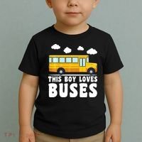 Bus Lover School Bus Funny Toddler T-Shirt thumb 2