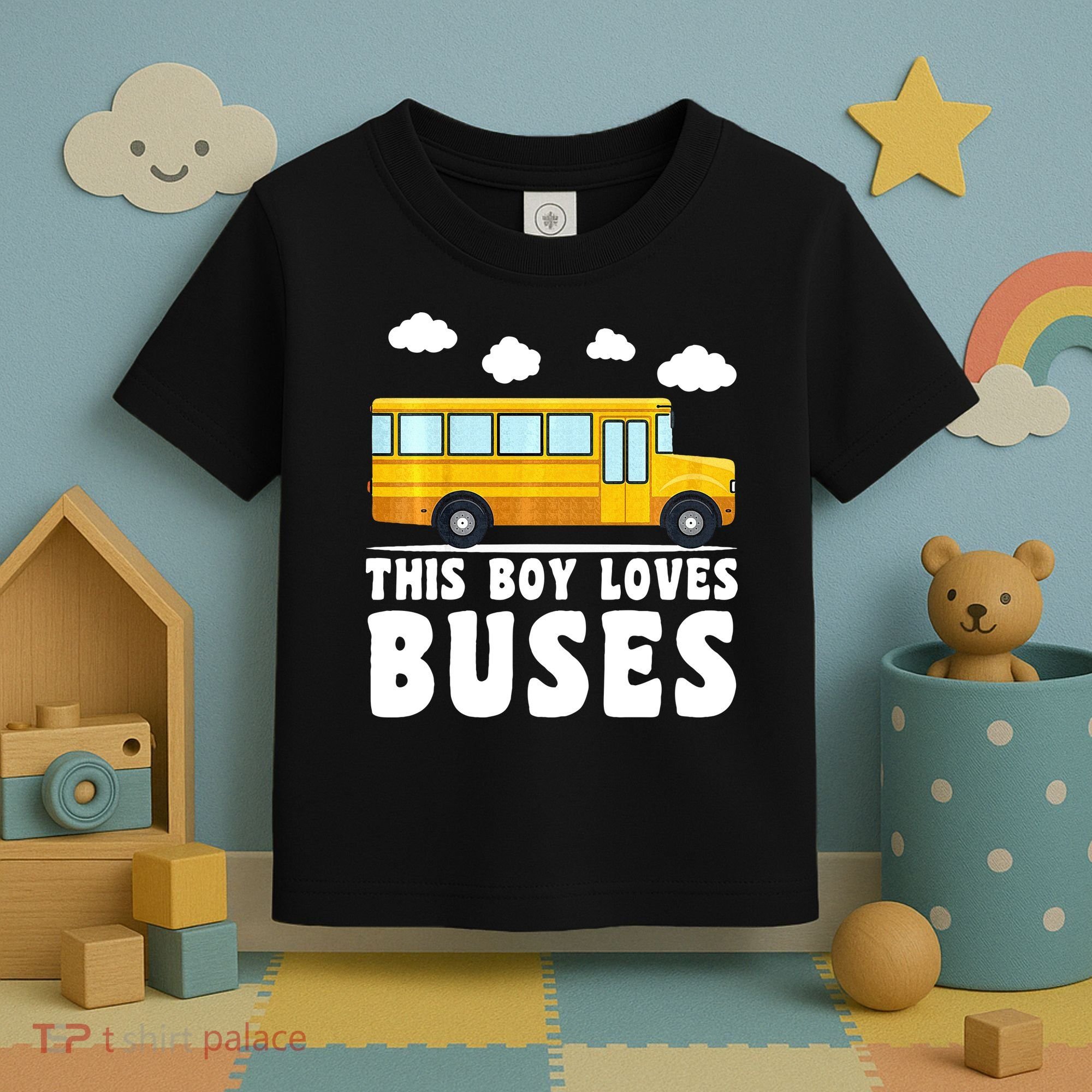Bus Lover School Bus Funny Toddler T-Shirt