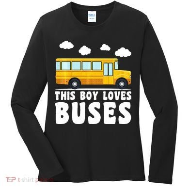 Bus Lover School Bus Funny Women's Long Sleeve Shirt