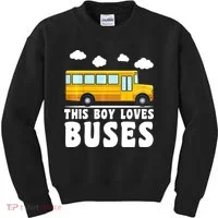 Bus Lover School Bus Funny Kids Sweatshirt thumb 0