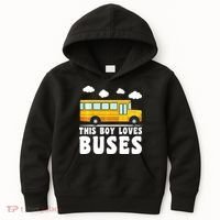 Bus Lover School Bus Funny Kids Hoodie thumb 0