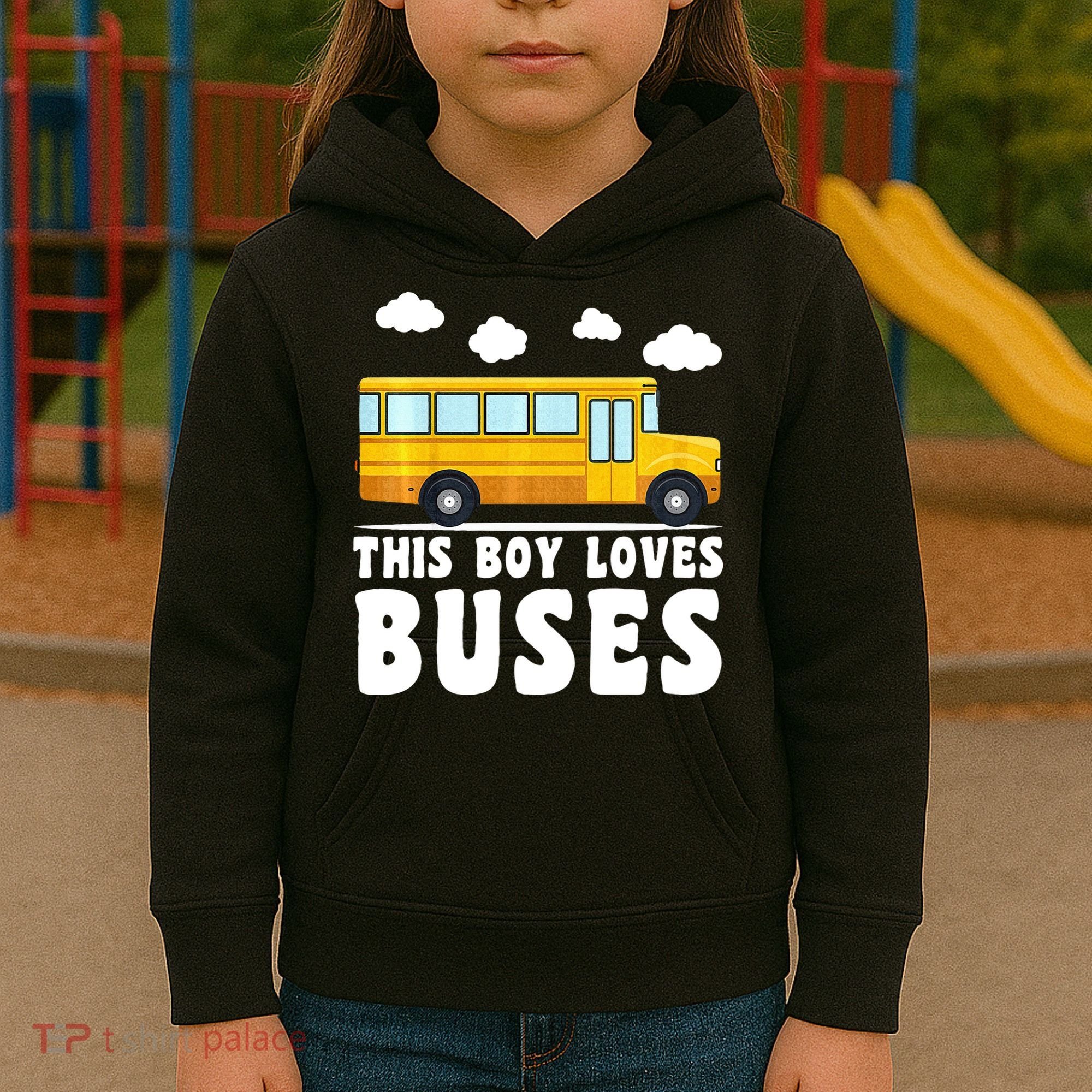 Bus Lover School Bus Funny Kids Hoodie