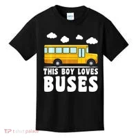 Bus Lover School Bus Funny Kids T-Shirt thumb 0