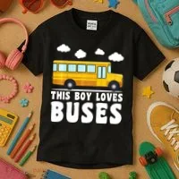 Bus Lover School Bus Funny Kids T-Shirt thumb 3