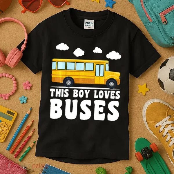 Bus Lover School Bus Funny Kids T-Shirt