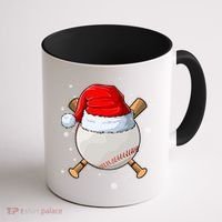 Baseball Lover Santa Christmas Holiday Coffee Mug thumb 1