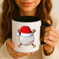 Baseball Lover Santa Christmas Holiday Coffee Mug thumb 3