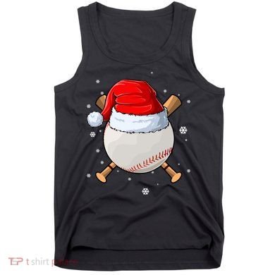 Baseball Lover Santa Christmas Holiday Tank Top