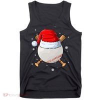 Baseball Lover Santa Christmas Holiday Tank Top thumb 0