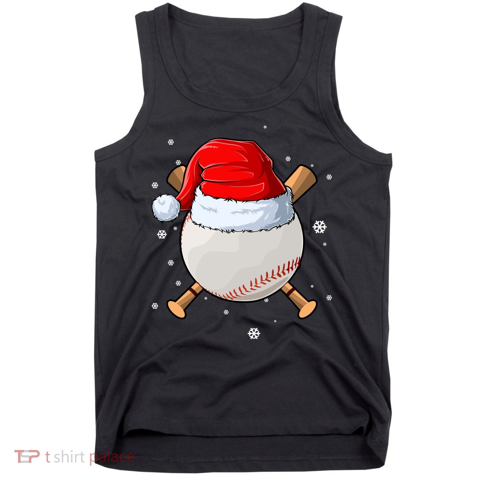 Baseball Lover Santa Christmas Holiday Tank Top