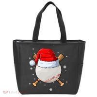 Baseball Lover Santa Christmas Holiday Tote Bag thumb 0