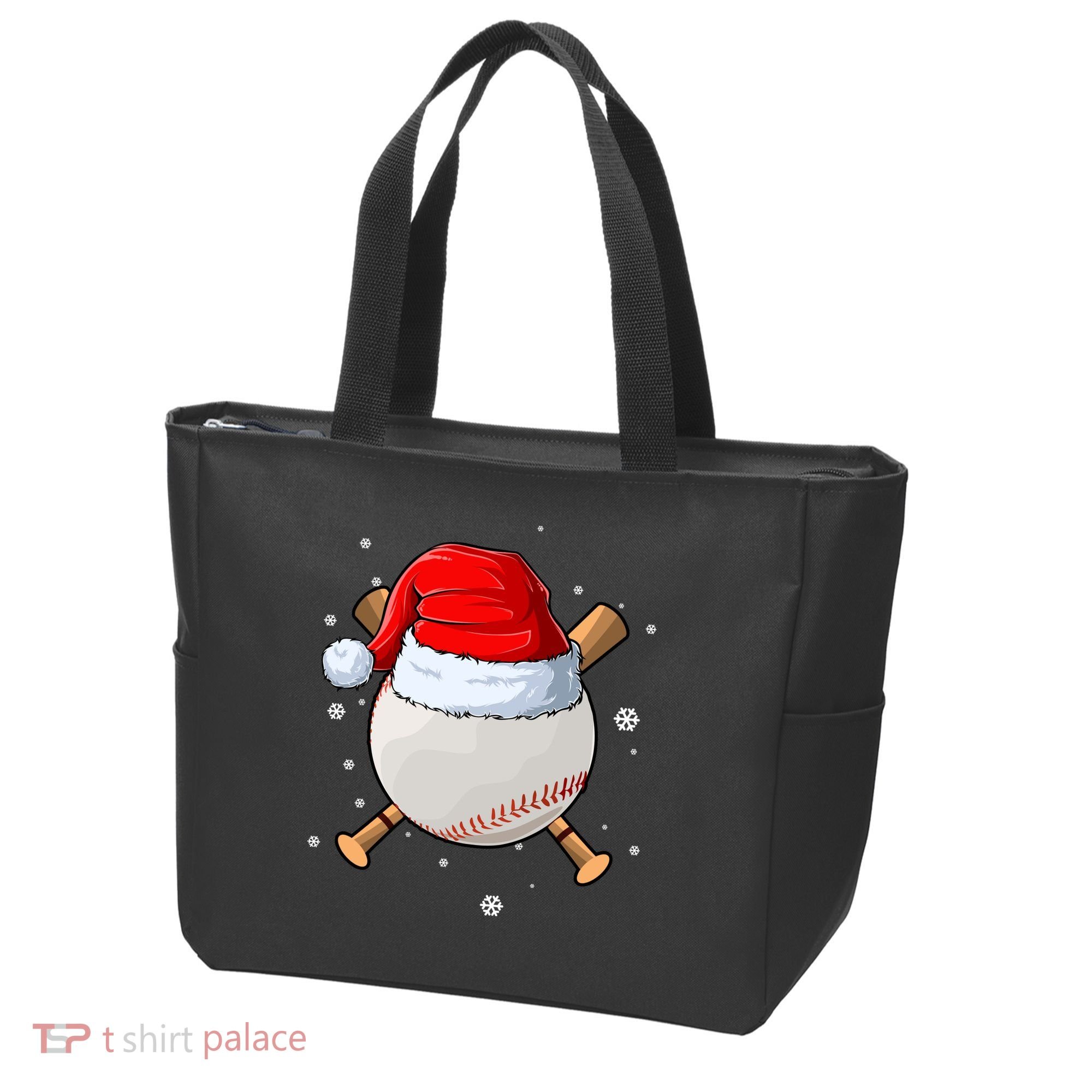 Baseball Lover Santa Christmas Holiday Tote Bag