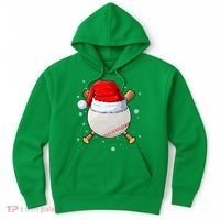 Baseball Lover Santa Christmas Holiday Hoodie thumb 0