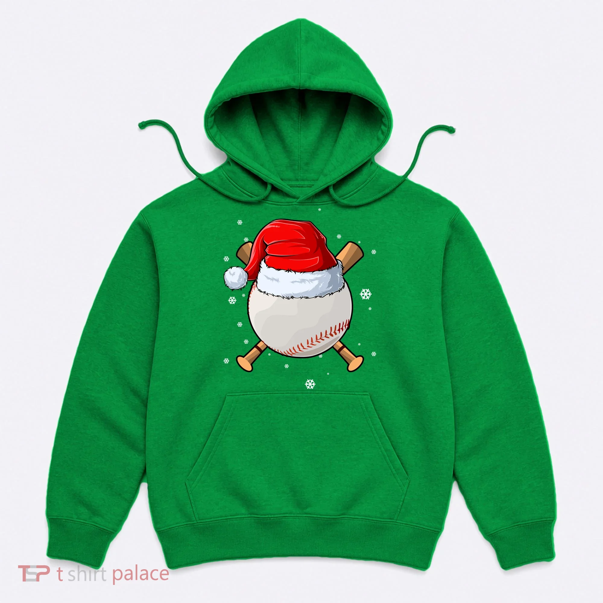 Baseball Lover Santa Christmas Holiday Hoodie
