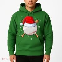 Baseball Lover Santa Christmas Holiday Hoodie thumb 2