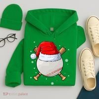 Baseball Lover Santa Christmas Holiday Hoodie thumb 4