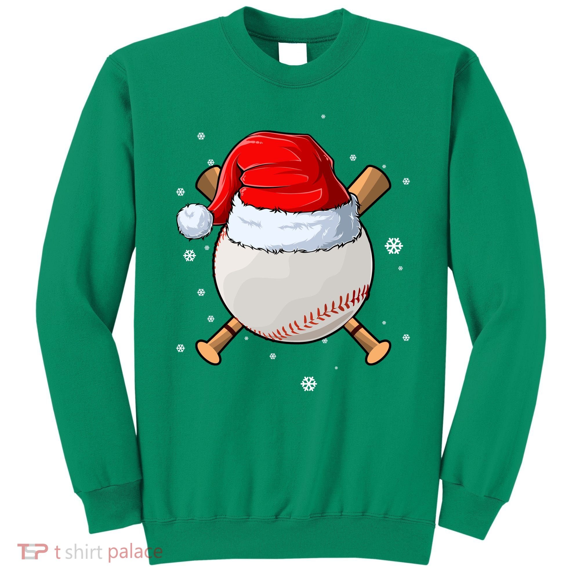 Baseball Lover Santa Christmas Holiday Sweatshirt