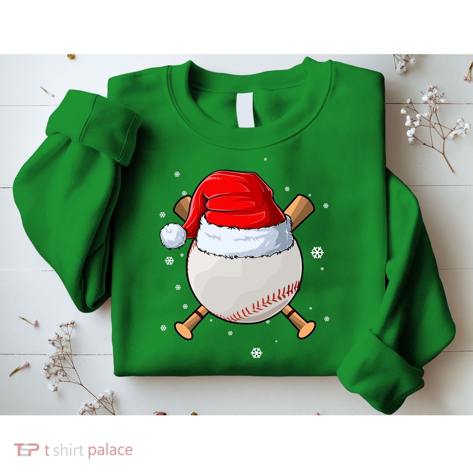 Baseball Lover Santa Christmas Holiday Sweatshirt